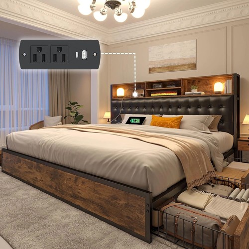 King size bed - king, with