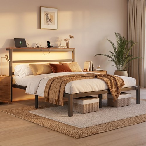 Queen king size metal - queen/king, bed